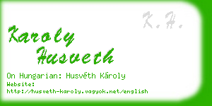 karoly husveth business card